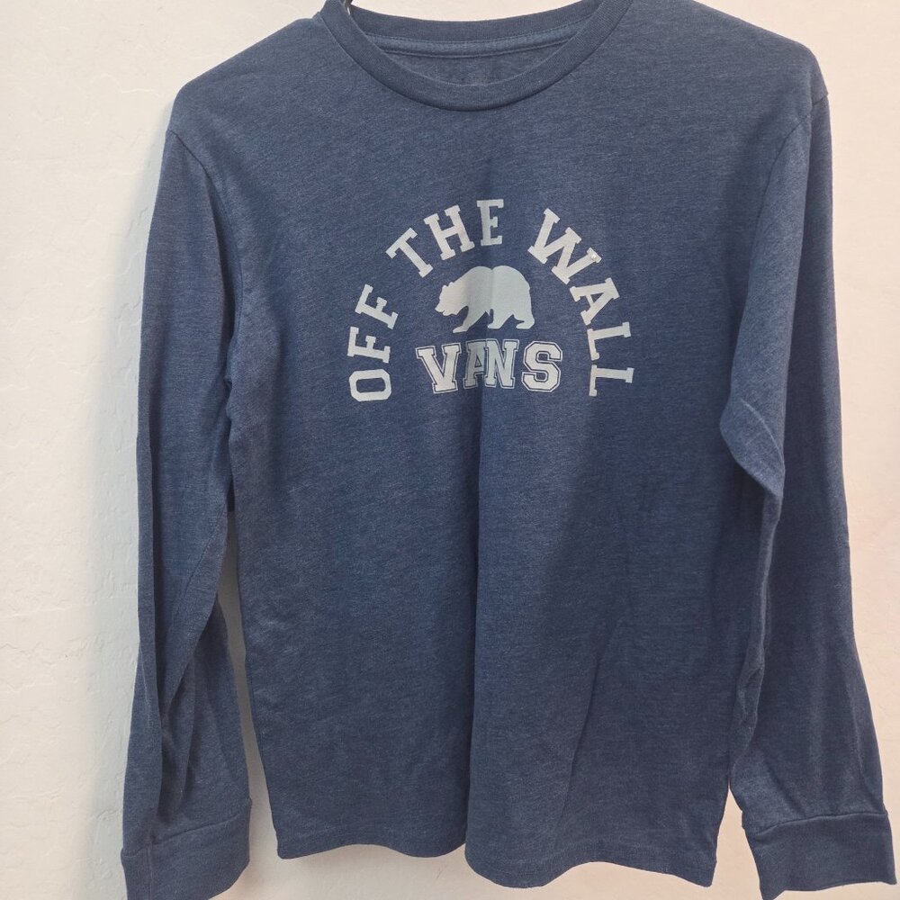 Van's Off the Wall Boys Long Sleeve T-shirt Size Large‎ Vintage